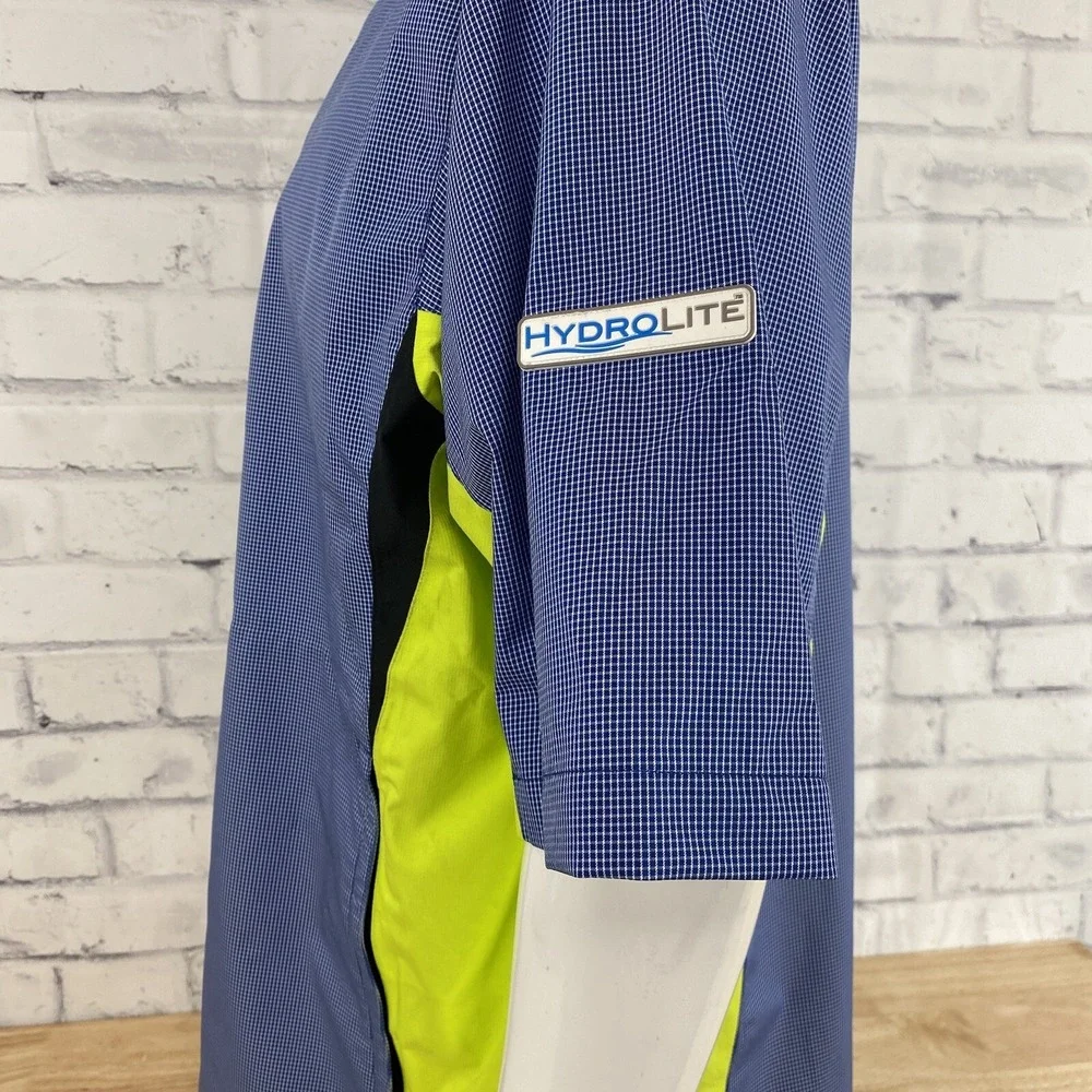 DryJoys FootJoy Windbreaker Men's‎ Medium Pullover Short Sleeve Blue Golfing